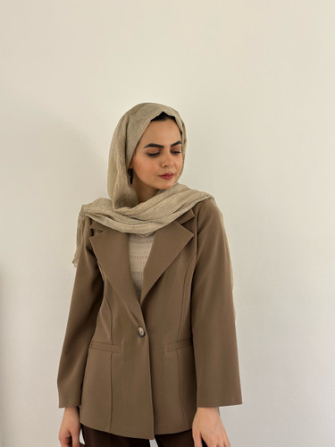 کت مازراتی تک دکمه(موکا)