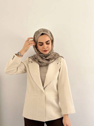 کت مازراتی تک دکمه(کرم)